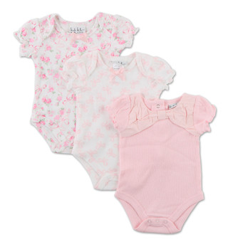 Thumbnail 1: Little Lass Baby Girls 3 Pc Creepers 