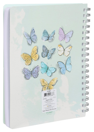Thumbnail 2: FLOMO Be Still Butterfly Spiral Notebook 