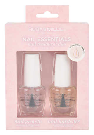 Thumbnail 1: Ruby & Millie 2 Pk Growth & Hardener Nail Essential Duo 