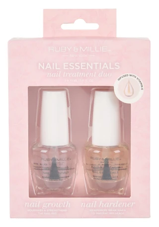 Thumbnail 1: Ruby & Millie 2 Pk Growth & Hardener Nail Essential Duo 