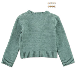 Thumbnail 2: Btween Little Girls 2 Pc Sweater & Hair Clip Set 