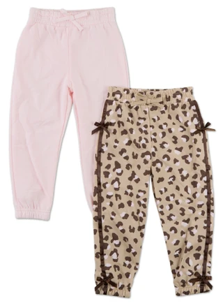 Thumbnail 1: Btween 2 Pk Little Girls Fleece Jogger Pants 