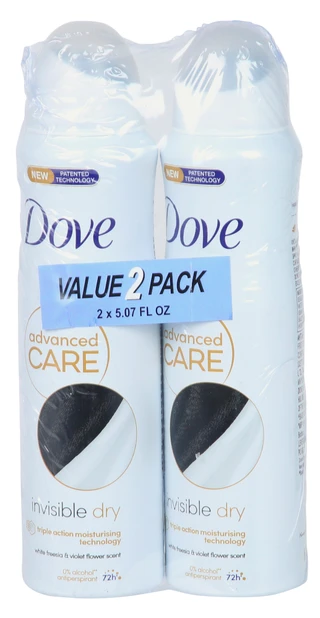 Thumbnail 1: DOVE 2 Pk White Freesia & Violet Flower Scent Deodorant Spray  