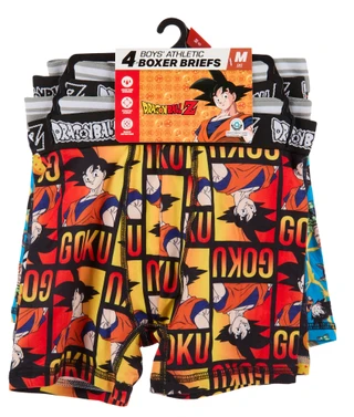 Thumbnail 1: DRAGON BALL Z 4 Pk Boys Athletic Character Boxer Briefs 
