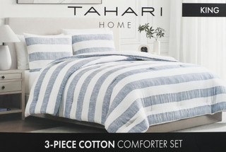 Thumbnail 3: Tahari King Size Cotton Comforter Set  