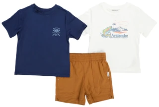 Thumbnail 1: AVALANCHE Big Boys 3 Pc Short Sleeve Graphic Tee & Shorts Set 