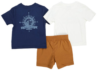 Thumbnail 3: AVALANCHE Big Boys 3 Pc Short Sleeve Graphic Tee & Shorts Set 