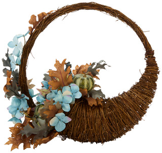 Thumbnail 1: Autumn Gatherings 18 In Harvest Cornucopia Wreath 