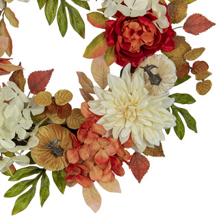 Thumbnail 3: Autumn Gatherings 18 In Velvet Pumpkin Harvest Wreath 