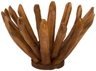 Thumbnail 1: Habini Home of Nature 16 In Teak Branch Bowl 