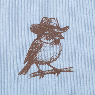 Thumbnail 2: Amy Byer Big Girls Short Sleeve Ribbed Cowboy Bird Top 
