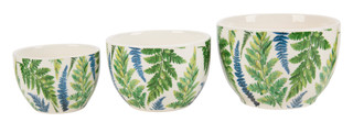 Thumbnail 2: Boston International 3 Pc Ceramic Greenery Prep Bowls 
