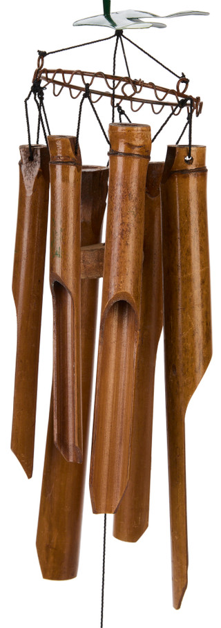 Thumbnail 3: GardenAgeSupply 50 In Frog Bamboo Windchime 