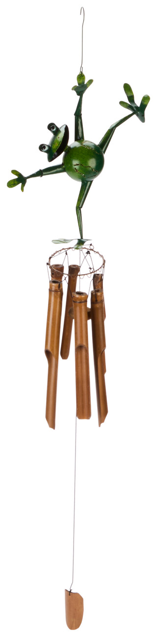 Thumbnail 1: GardenAgeSupply 50 In Frog Bamboo Windchime 