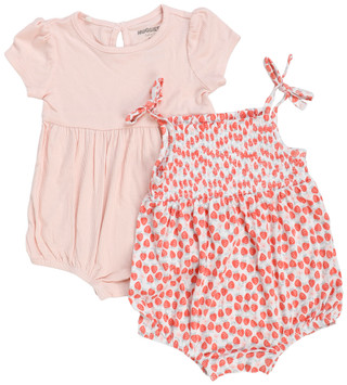 Thumbnail 1: HUGGIES Baby Girls 2 Pk Floral Rompers 