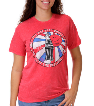 Thumbnail 1: Coca-Cola Juniors Short Sleeve Americana Cola Boyfriend Tee 