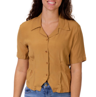 Thumbnail 1: Amuse Juniors Serena Short Sleeve Woven Blouse Top 
