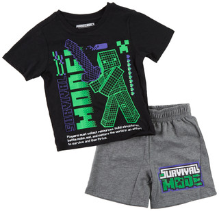 Thumbnail 1: Minecraft Little Boys 2 Pc Minecraft Shorts Set 