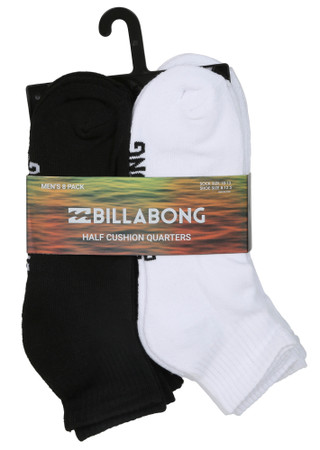 Thumbnail 1: BILLABONG Men's 8 Pk Half Cushion Quarter Socks 
