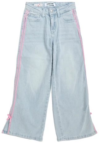 Thumbnail 1: Vigoss Big Girls Wide Leg Side Stripe Jeans 