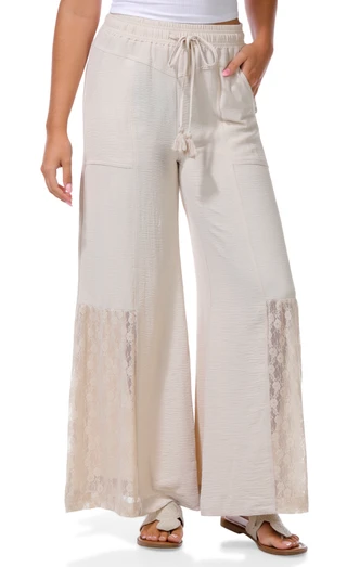 Thumbnail 1: Rewash Juniors Lace Tiered Wide Leg Pants 