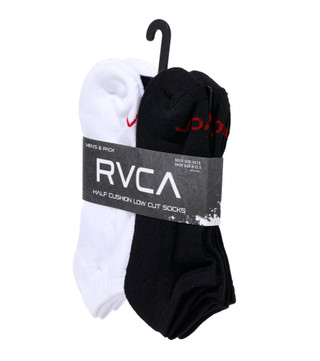 Thumbnail 3: RVCA Men's 6 Pk Half Cushion Low Cut Socks 