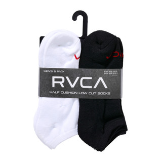 Thumbnail 1: RVCA Men's 6 Pk Half Cushion Low Cut Socks 