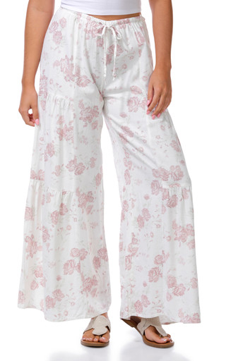 Thumbnail 1: Rewash Juniors Floral Microband Tier Pants 