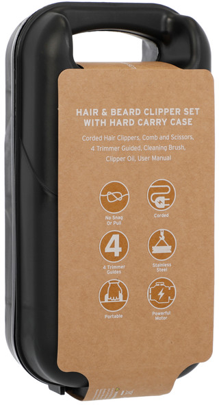 Thumbnail 3: Eddie Bauer 10-Piece Corded Hair & Beard Clipper Kit with Carry Case 