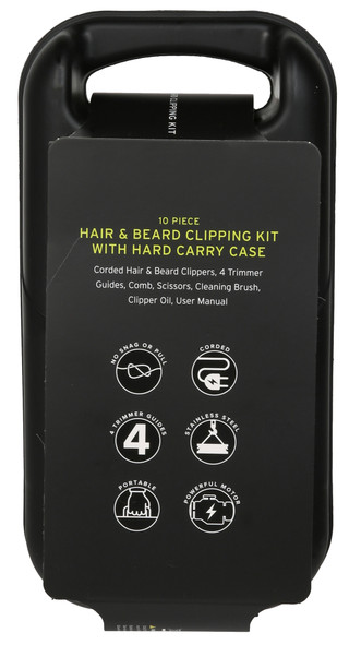 Thumbnail 2: Eddie Bauer 10-Piece Hair & Beard Clipping Kit with Hard Carry Case 