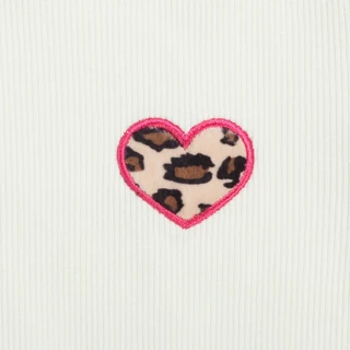Thumbnail 2: Vigoss Big Girls Long Sleeve Cheetah Heart Patch Top 