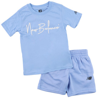Thumbnail 1: New Balance Little Boy Active Tee & Shorts Set 