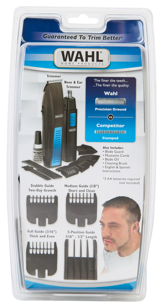 Thumbnail 2: Wahl Battery-Powered Beard Trimmer - Black & Silver 