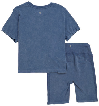 Thumbnail 2: HARMONY & BALANCE Women's 2 Pc Active Short Sleeve & Short Set 