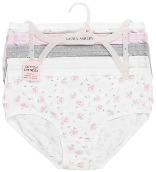Thumbnail 1: Laura Ashley Girls 5 Pk Brief Panties 
