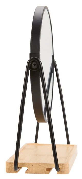 Thumbnail 2: Think Space Round Vanity Mirror with Bamboo Base 
