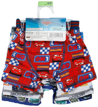 Thumbnail 2: Disney Toddler Boys 3 Pc Lightning McQueen Boxer Briefs 