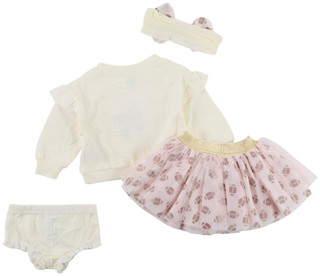 Thumbnail 2: Baby Essentials Baby Girls 4 Pc Game Day Tutu Set 