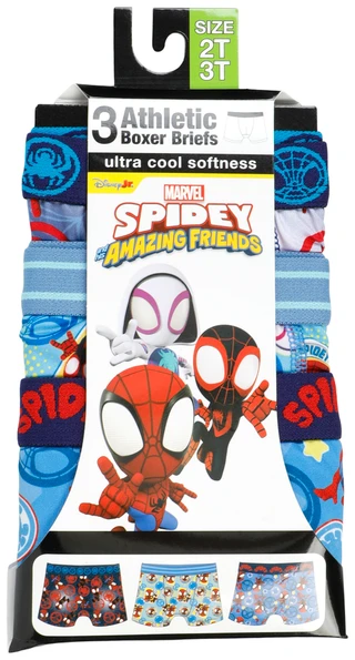 Thumbnail 1: Marvel Toddler Boys 3 Pk Spider-Man Athletic Boxer Briefs 