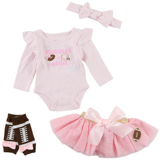 Thumbnail 1: Baby Essentials Baby Girls 4 Pc Game Day Tutu Set 
