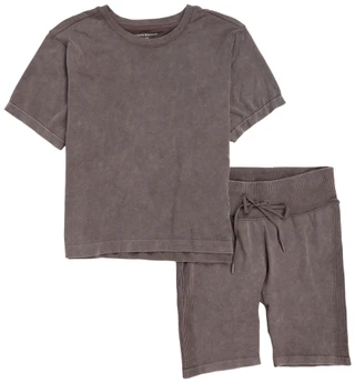 Thumbnail 1: HARMONY & BALANCE Women's 2 Pc Active Short Sleeve & Short Set 