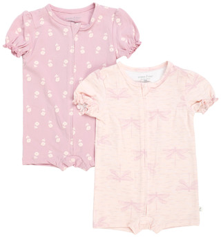 Thumbnail 1: POPPY & CLAY Baby Girls 2 Pk Organic Cotton Sleepers 
