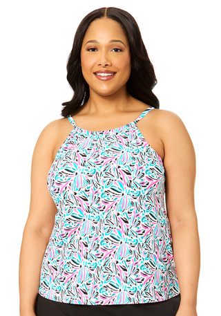 Thumbnail 1: Leilani Cali High Neck Underwire Tankini 