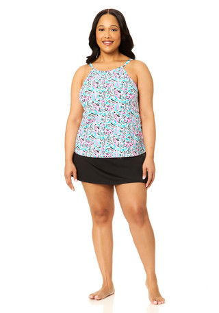 Thumbnail 3: Leilani Cali High Neck Underwire Tankini 