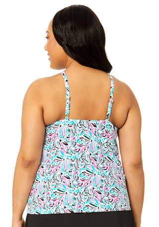 Thumbnail 4: Leilani Cali High Neck Underwire Tankini 