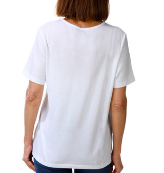 Thumbnail 2: Coral Bay Women's Short Sleeve Embroidered Dragon Fly Top 