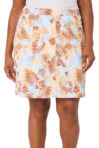 Thumbnail 1: Hearts of Palm Plus Printed Pull On Stretch Skort 