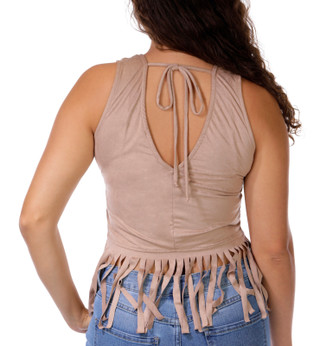 Thumbnail 2: Saints & Hearts Juniors Faux Suede Fringe Tank 
