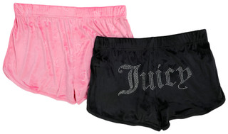 Thumbnail 1: Juicy Couture Juniors 2 Pk Dolphin Hem Velvet Fleece Shorts 
