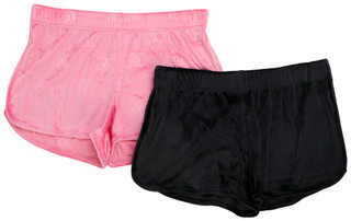 Thumbnail 2: Juicy Couture Juniors 2 Pk Dolphin Hem Velvet Fleece Shorts 